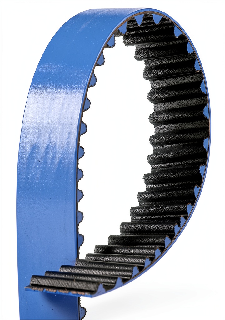 Installing Gates Blue Racing Timing Belt Automotive Replacement on a wooden bench