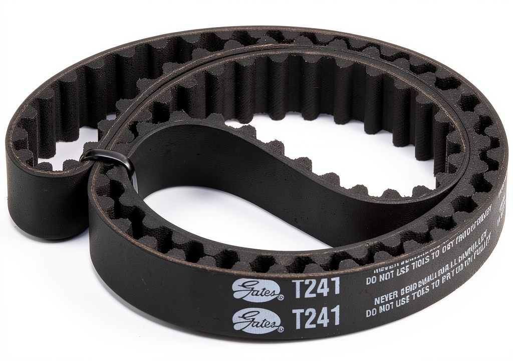 Installing Gates Premium Timing Belt PTFE HNBR Design on a wooden workbench