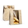 Kraft Sourdough Bread Bags QPEY 50 Pack 13.7x8.2in Thick Clear Window-1