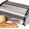 Stainless Steel Bread Box by HOME IT – 16.5×10×8 inch Flip Top-1
