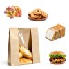 Kraft Sourdough Bread Bags QPEY 50 Pack 13.7x8.2in Thick Clear Window-6