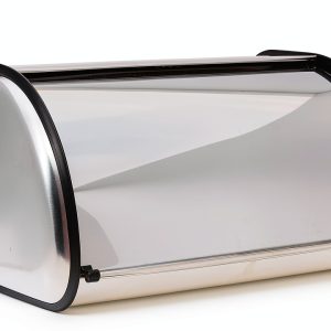 Stainless Steel Bread Box by HOME IT – 16.5×10×8 inch Flip Top-0