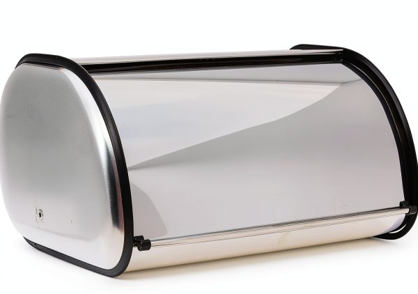 Stainless Steel Bread Box by HOME IT – 16.5×10×8 inch Flip Top-0