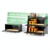 SNTD Bread Box - Kitchen Countertop Bread Storage Container with Bamboo Cutting Board, Adjustable Vent Hole Dials, Black-6