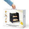 SNTD Bread Box - Kitchen Countertop Bread Storage Container with Bamboo Cutting Board, Adjustable Vent Hole Dials, Black-7