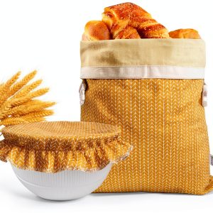 Beeswax Bread Bag NEOHANA – Large Cotton Cover, Freezer Safe Storage-0