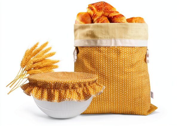 Beeswax Bread Bag NEOHANA – Large Cotton Cover, Freezer Safe Storage-0