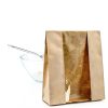 Kraft Sourdough Bread Bags QPEY 50 Pack 13.7x8.2in Thick Clear Window-4