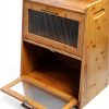 Extra Large Bamboo Bread Box Gennua Kitchen Dual Layer Storage-4