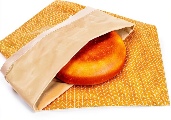 Beeswax Bread Bag NEOHANA – Large Cotton Cover, Freezer Safe Storage-1