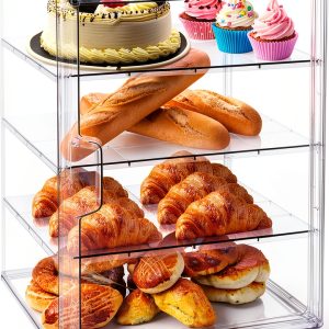 Pastry Display Case Bread Box 4 Layer Adjustable Capacity by MEI NIAN-0
