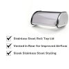 Stainless Steel Bread Box Oggi Extra Large Roll Top with Stainless Lid-6