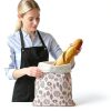 OHIYO Reusable Beeswax Bread Bags for Freezer & Refrigerator, 17"×13" Natural Beeswax-Lined Cotton Storage Bags Airtight Freshness Keeper for Homemade, Bakery Essentials (2 Pack)-2