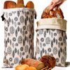 OHIYO Reusable Beeswax Bread Bags for Freezer & Refrigerator, 17"×13" Natural Beeswax-Lined Cotton Storage Bags Airtight Freshness Keeper for Homemade, Bakery Essentials (2 Pack)-0